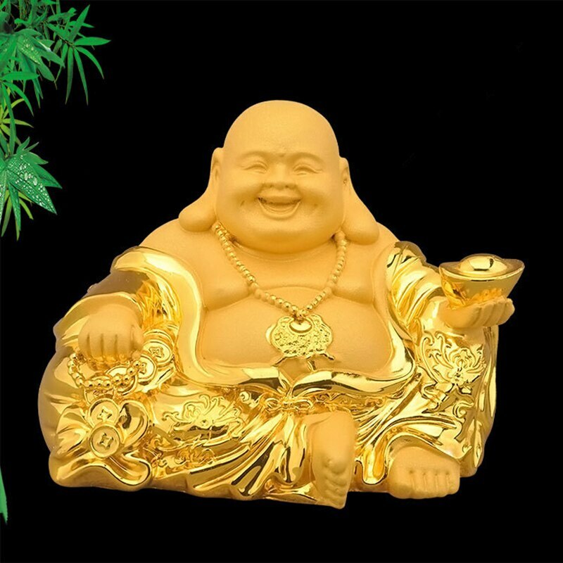 Shajin Maitreya Statue Laughing Buddha Sculpture Crafts Resin Home Decoration