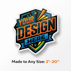 Custom Logo Stickers Die Cut Vinyl Decals Waterproof UV Resistant 2″-20″ Size