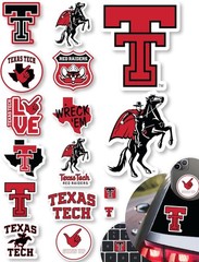 Texas Tech Stickers for Car Laptop Water Bottle Football Fans Graduation Decals