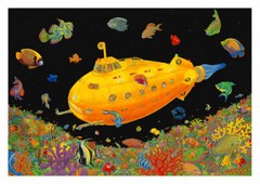 Yellow Submarine- Tom Masse Non-Flocked Blacklight Poster 32″ X 22″