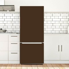Brown Solid Color Modern Fridge Wrap Solid Color Refrigerator Skin