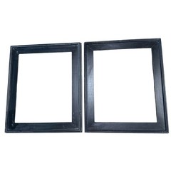 Vintage Pair (2) 16×20 Black Solid Wood Picture / Canvas Frames