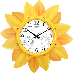 Large 24″ Waterproof Wall Clock with Thermometer & Hygrometer for Indoor/Outdoor
