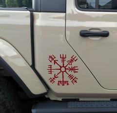 Viking Compass Vinyl Decal V10 | Vegvisir Way Sign Post Norse Mythology Die Cut