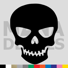 Skull Vinyl Die Cut Decal Sticker – Skeleton Bone