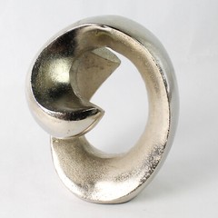 Sheperd’s India Inc Silver-Tone Contemporary Abstract Art Sculpture 8″
