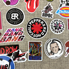 100+ Rock Band Stickers Lot Punk Metal Rock Music Decals For Laptop Guitar Case