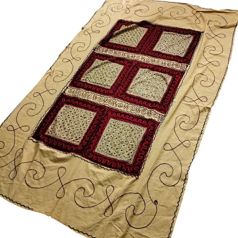 Indian Beaded Patchwork Tapestry Wall Hanging Tablecloth Boho 80×50 Boho Decor