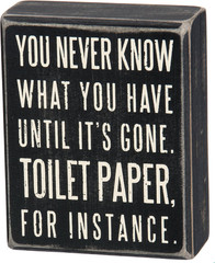 Wooden Box Sign – Funny Bathroom Sayings, Wall Art/Home Decor, Farmhouse Styl…