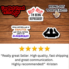 Monty Python Inspired Stickers for Your Laptop, Water Bottler, or Planners.