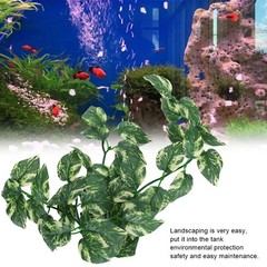 Plant Simulation Rattan Leaves Easy Care Fish Tank Landscaping Premium