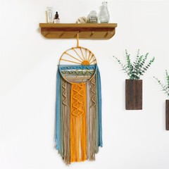 Macrame Wall Hanging Boho Macrame Wall Decor, Sunset Wall Art Dream Catcher H…
