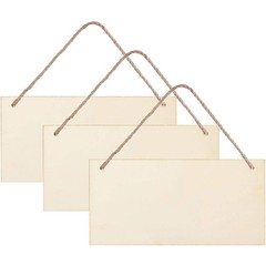 20/40/60pcs, Unprocessed Smooth Wooden Board, Wooden Signboard (With Rope)