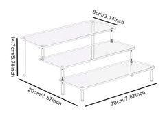 1–4 Tier Acrylic Display Stand: Transparent Rack for Cupcakes, Dolls & Perfume