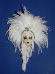 Unique Creations Small Art Deco Lady Face Mask Wall Hanging Decor