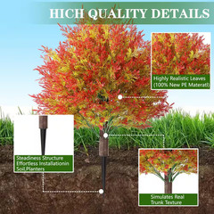 Autumn Harvest 26 In. Green Outdoor Artificial Cedar Shrub UV Resistant Faux Pla