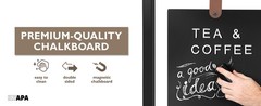 Metal Double Sided Swinging Chalkboard Sign – 24×42 in, Magnetic