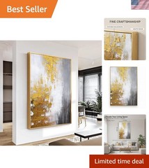 Sophisticated 28×40 in Framed Abstract Art – Perfect for Living Rooms & Offices