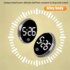 Car Dashboard Digital Clock Mini Electronic Vehicle Dash Clock LED Display