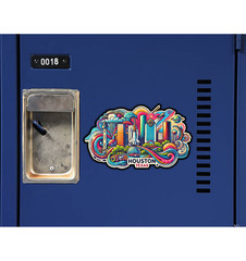 Houston Texas Fridge Magnet or Laptop Sticker
