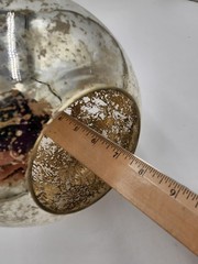 Pottery Barn Antique Mercury Globe Medium Decorative Holiday Glass Orb In Box