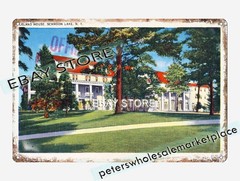 1930-45 Leland House, Schroon Lake, New York tin sign restaurant lounge decor