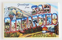 Greetings from San Bernardino California FRIDGE MAGNET travel souvenir