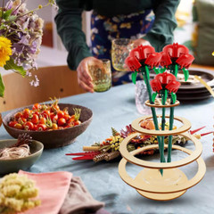 7 in Wooden Acrylic Puzzle Flower Vase Home Decoration for Bouquet Building Set