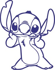 Window Wall Vehicle Display Lilo & Stitch Alien Contour Cut Decal vinyl sticker