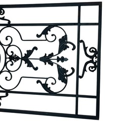 Wrought Iron Rectangular Rustic Wall Decor Scroll Design 39 in x 19.5 in