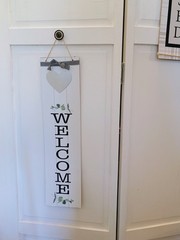 3 Welcome Home Hanging Vertical Rustic Sign Door Farm Cottage 2ft × 6in Set Lot