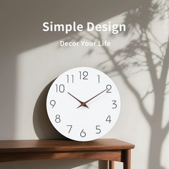 12-Inch Silent Wall Clock – Modern Battery Operated Wooden Design for Any Room
