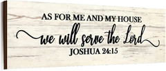 Christian Wall Art Decor, As for Me and My House We Will Serve the Lord Woode…