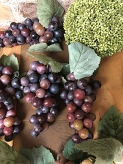 Vintage Grape Clusters HUGE Lot of 16 Plastic MCM Faux Fruit Decor Varies