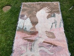 Linda Picken Freedom American Bald Eagle Vintage Tapestry Afghan Throw Blanket