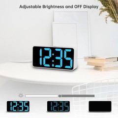 Small Digital Alarm Clock for Bedroom Large Display Big Numbers Display
