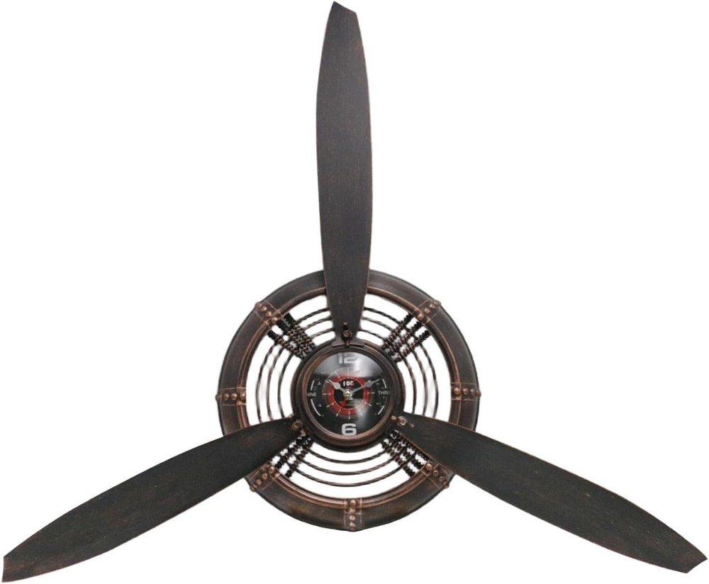 Airplane Propeller Wall Clock, Vintage Aviation Wall Clock Propeller Design H…