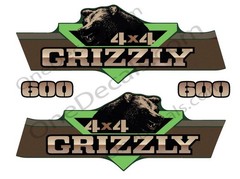 1998 Yamaha Grizzly 600 4×4 YFM600 OEM Graphic Set decal emblem Front Fender