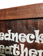 Handmade Wood Redneck Weather Rope Novelty Funny Sign Gift Cabin Lodge