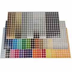 Color Coding Dot Labels, 1/4 inch Round Stickers, 105 pack, Indoor/Outdoor Vinyl