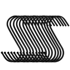 Evob 30 Pack Black S Hooks Steel S Hanging Heavy Duty S Hanger