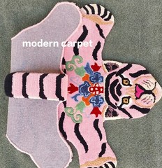 Tibetan Tiger Rugs 3×5 Feet Handmade 100% Woolen Hand Tufted For Home Decoration