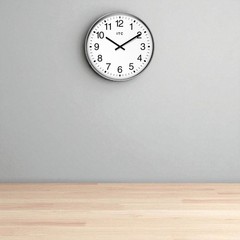 Infinity Instruments Business Clock Silver 19 in. Large Shatter-Resistant Cover