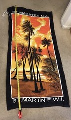 Towel ST. MARTIN F.W.I. St. Maarten N.A. TROPICAL PALM TREES Roll up Backpack