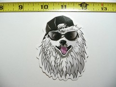 COOL SAMOYED SMALL STICKER DECAL DOG BREED PET BEST FRIEND LAPTOP FUNNY