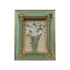 WINPLUS+ Vintage Picture frame 2.5×3.5, Luxury Antique Green Photo Frame With…