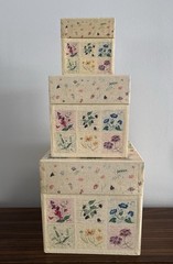 BOB’S BOXES Everything Beautiful Floral Storage 3 Nesting Boxes
