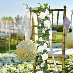 Guirnalda de flores artificiales para fiesta decoracion arco boda 3 pcs 19.5ft