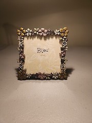Bijou 4 Inch Tall Floral Edged Metal Picture Frame