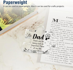 Acrylic Puzzle Plaque Dad Gifts from Daughter Son, Christmas Father’S Day Birthd